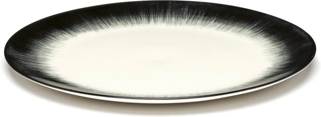 Serax Dé Tableware Ann Demeulemeester Dinerbord Ø24cm - 2-delig Wit/Zwart