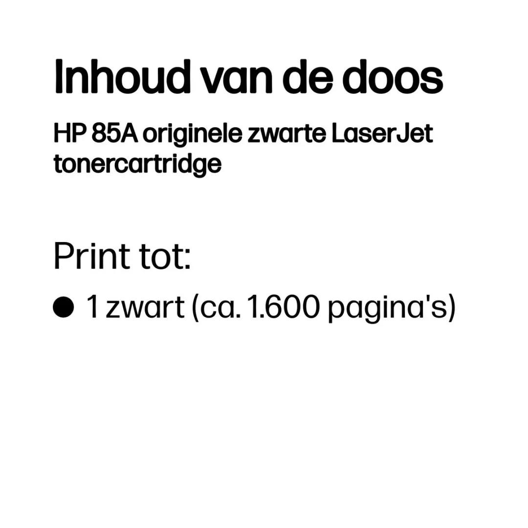 HP 85A Tonercartridge - Zwart