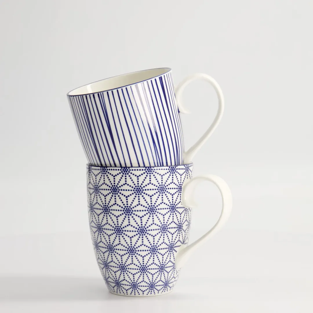 Tokyo Design Studio Nippon Blue Mokken - 2x 380ml - Geschenkset - afbeelding 6 van 6