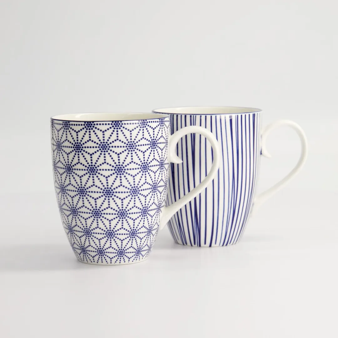 Tokyo Design Studio Nippon Blue Mokken - 2x 380ml - Geschenkset