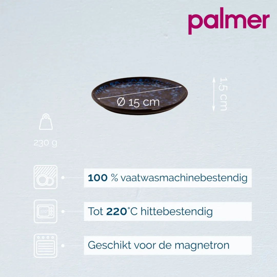 Palmer Bama Blue Bordenset - 2 Stuks ø15cm - Blauw