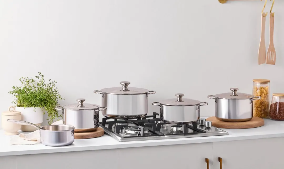 Le Creuset Signature RVS Pannenset 5-delig - Zilver