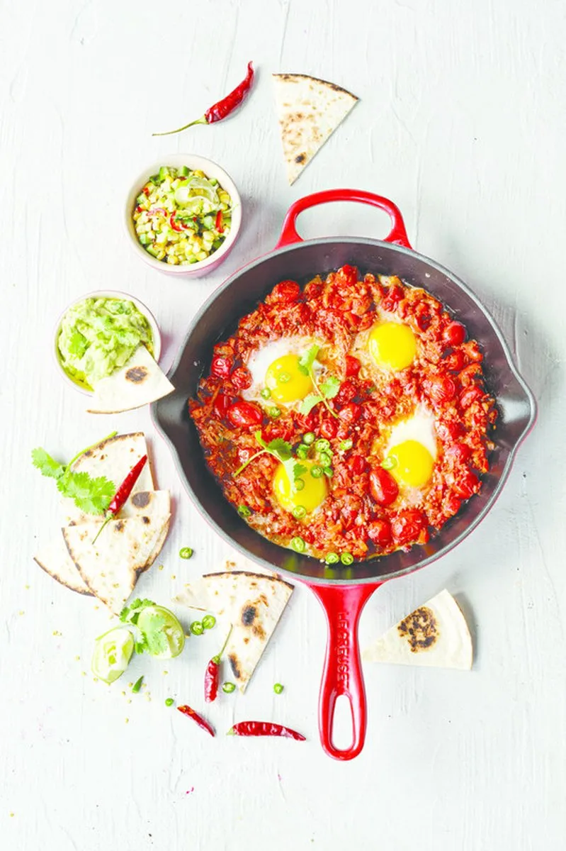Le Creuset Skillet Signature Ø23cm - Kersenrood - afbeelding 6 van 6