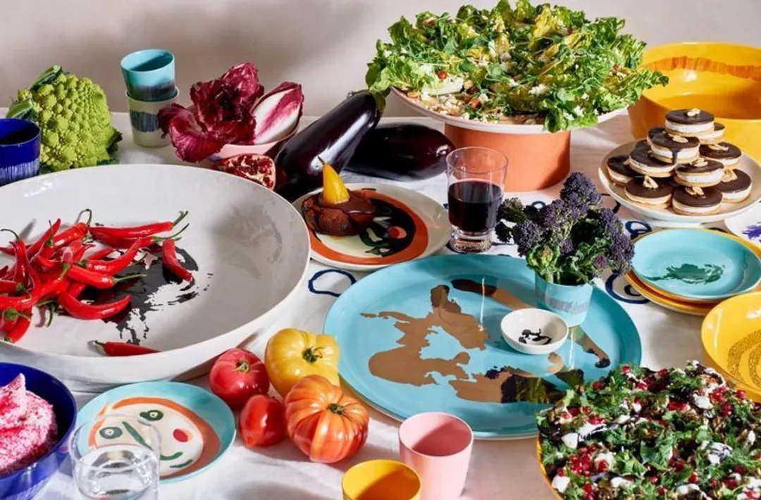 Serax Ottolenghi Feast Espressokop - Donkerblauw/Wit - 4 Stuks