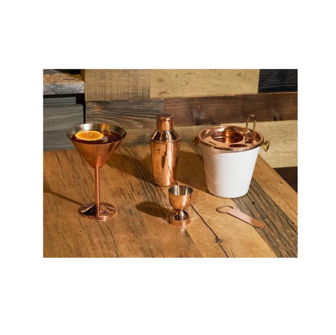 Cosy&Trendy Bar Cocktailset 6-delig - Koper/Wit