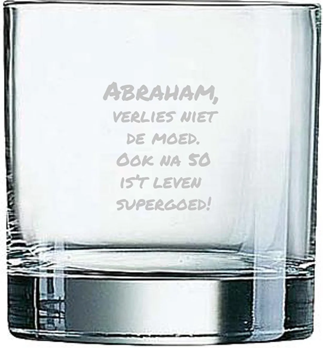 Arcoroc Whiskeyglas Abraham Verlies Niet De Moed 38cl