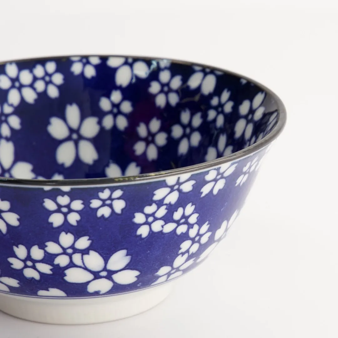 Tokyo Design Studio Mixed Bowls 15x6.8cm 500ml - Blauw/Wit - afbeelding 6 van 6