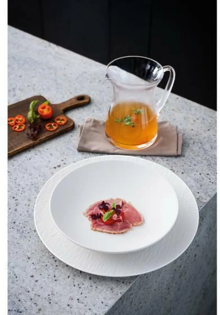 Villeroy & Boch Rock Glacier Bord Diep Coupe 23.5cm - Mat Wit - 12 Stuks