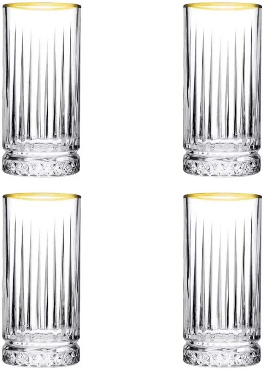 Pasabahce Elysia Longdrinkglas 28cl - Goud - 4 Stuks