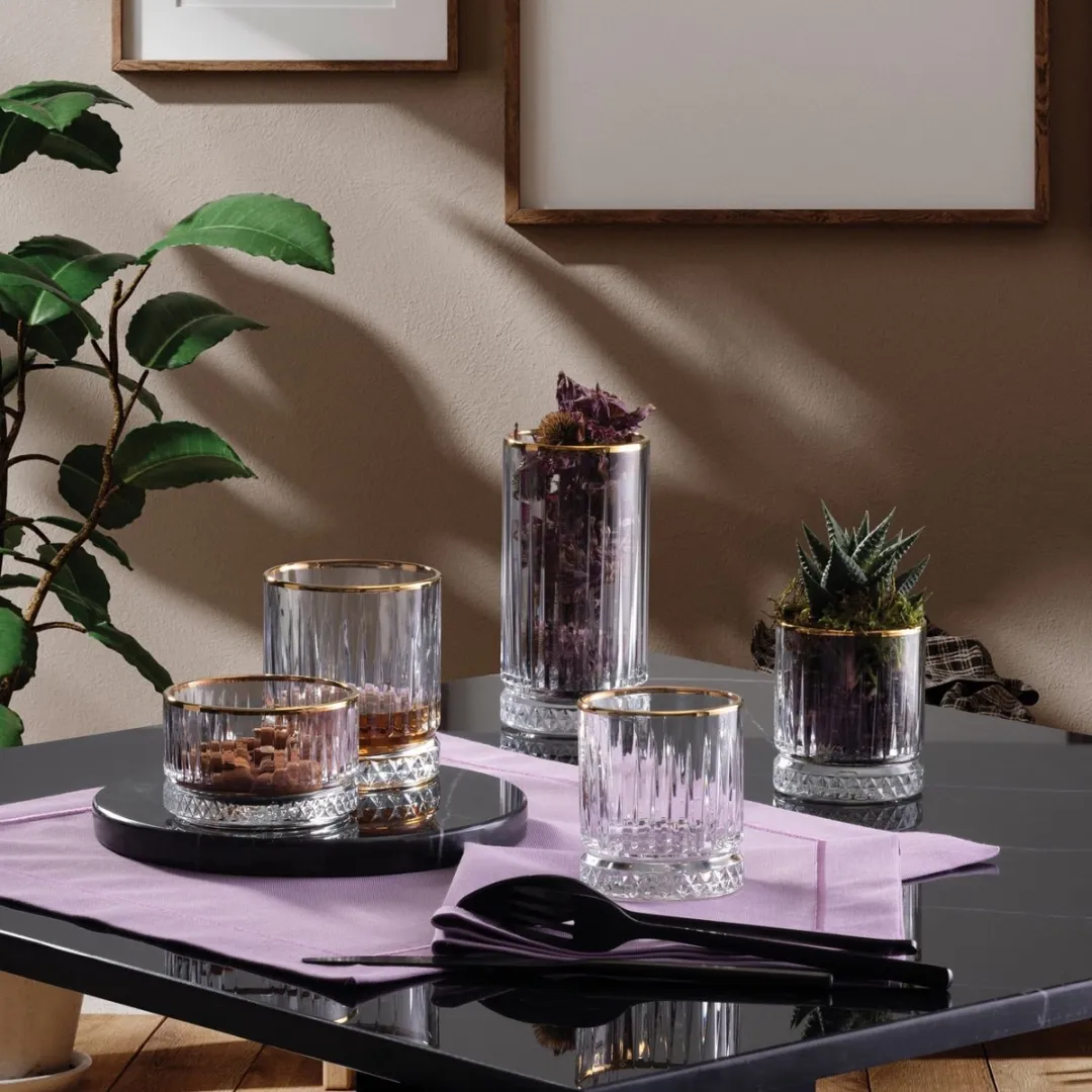 Pasabahce Elysia Longdrinkglas 28cl - Goud - 4 Stuks - afbeelding 6 van 6