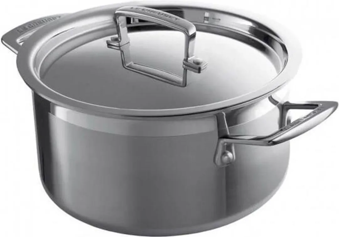 Le Creuset RVS Lage Kookpan 5,3L