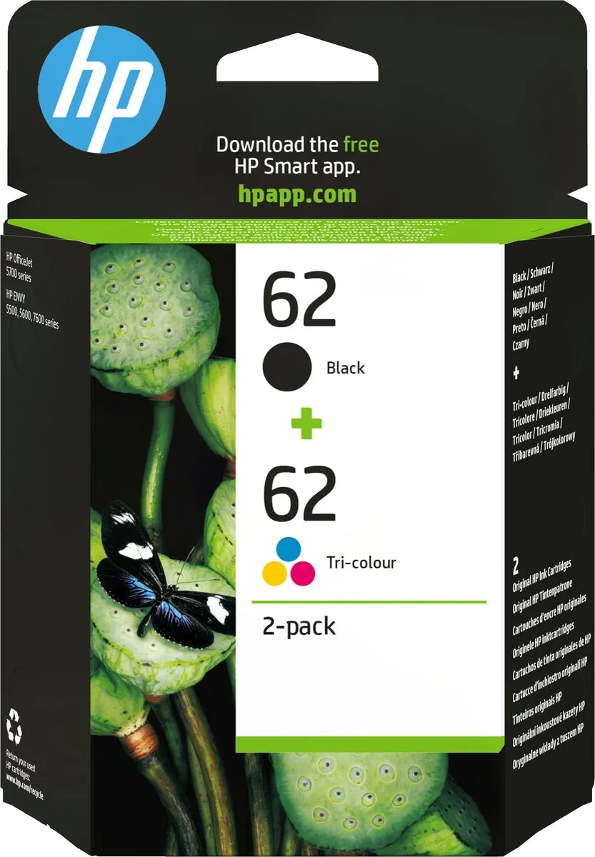 HP 62 N9J71AE Inktcartridge - 200 pagina's - Zwart/CMYK