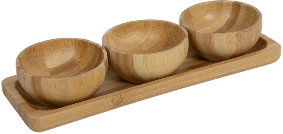 Svenska Living Bamboe Tapasset 4-delig 21x7x4,4cm