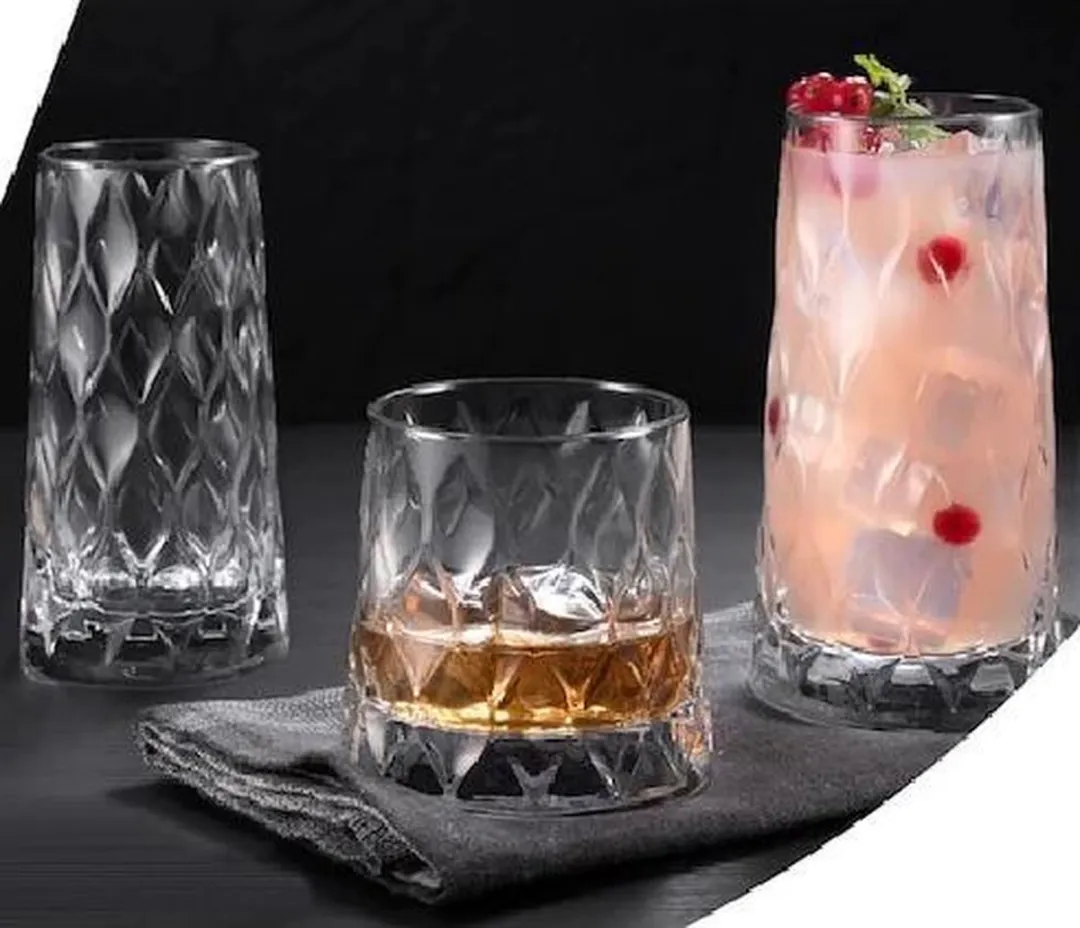 Pasabahce Leafy Whiskeyglazen 300ml - Set van 4