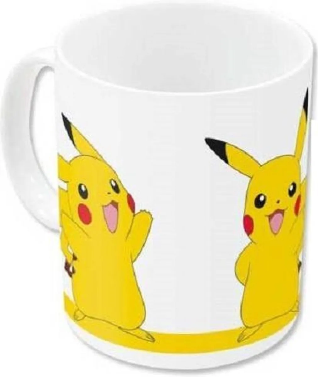 Pokémon Mok Pikachu 350ml Keramiek - Wit/Geel