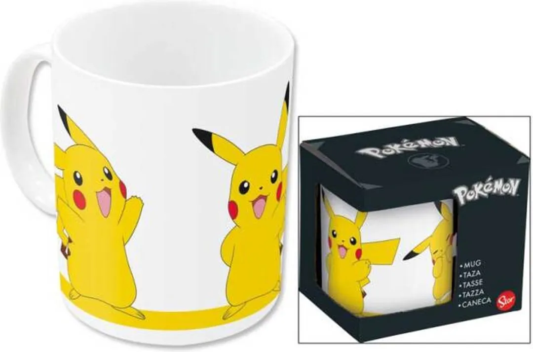 Pokémon Mok Pikachu 350ml Keramiek - Wit/Geel - afbeelding 6 van 6