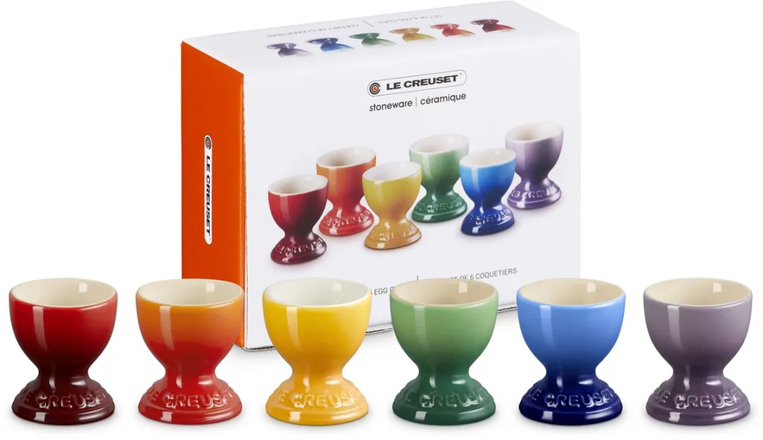 Le Creuset Vancouver Eierdopjes - Regenboog - 6 Stuks