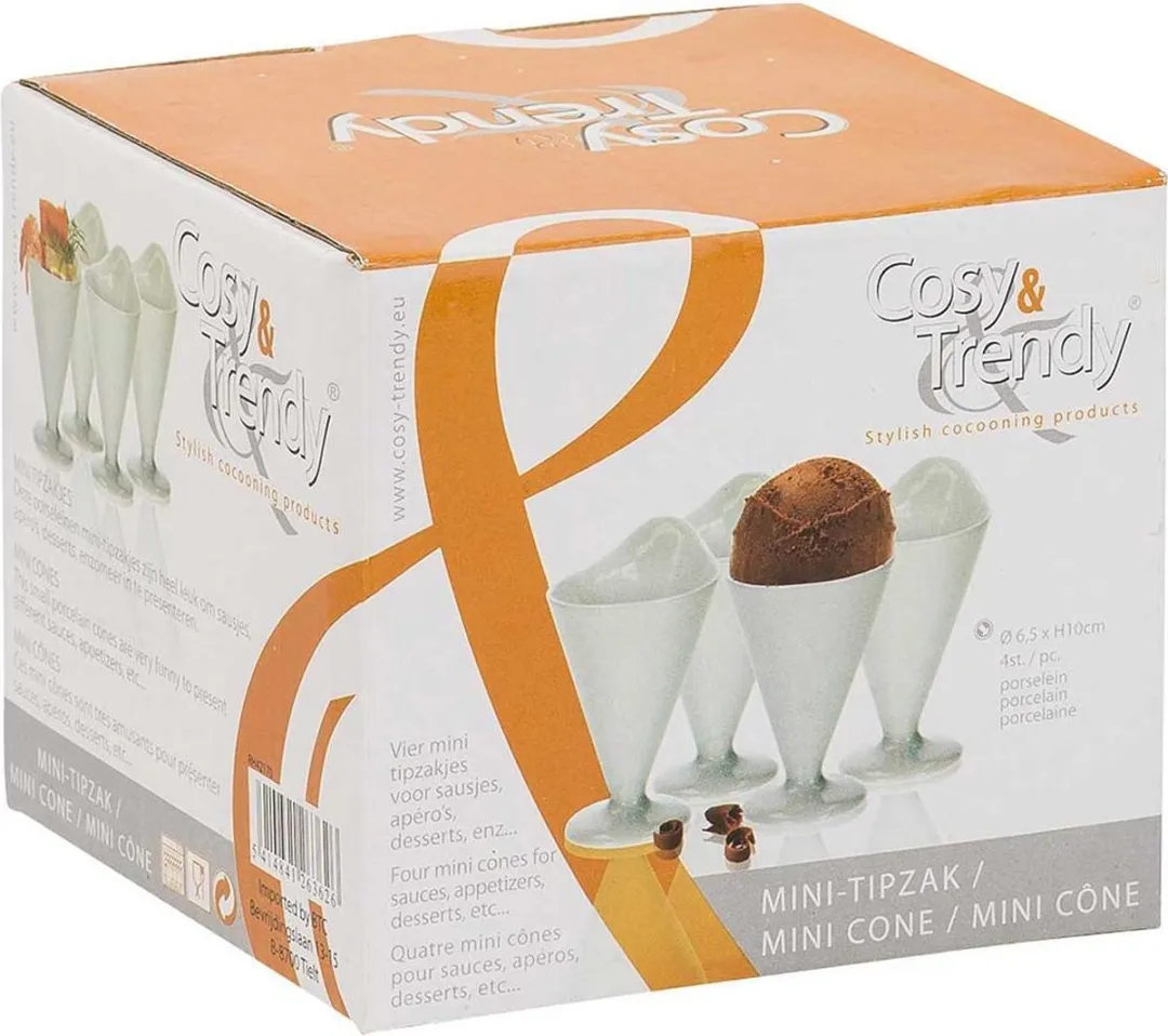 Cosy&Trendy Mini Frietzak Op Voet RH42170 - 4 Stuks