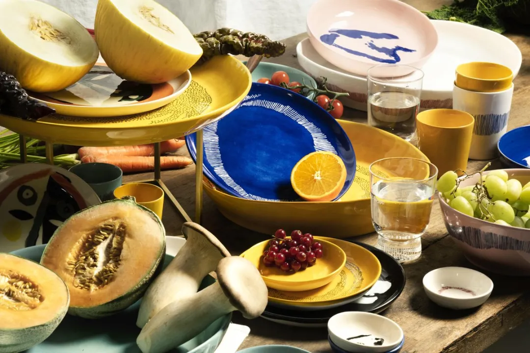 Serax Ottolenghi Feast Koffiekop - Wit/Blauw - 4 Stuks