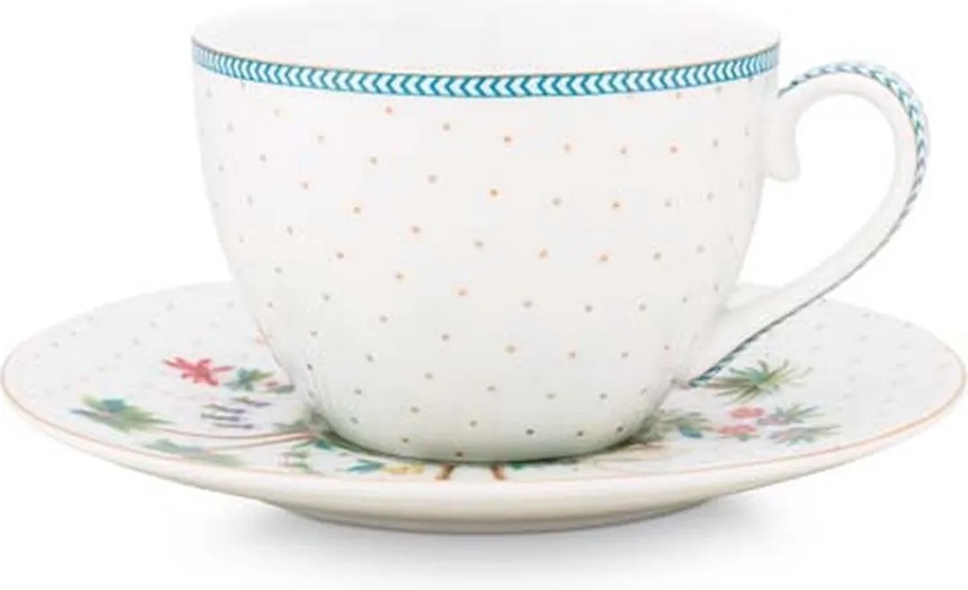 Pip Studio Jolie Dots Kop & Schotel Set 280ml - Goud