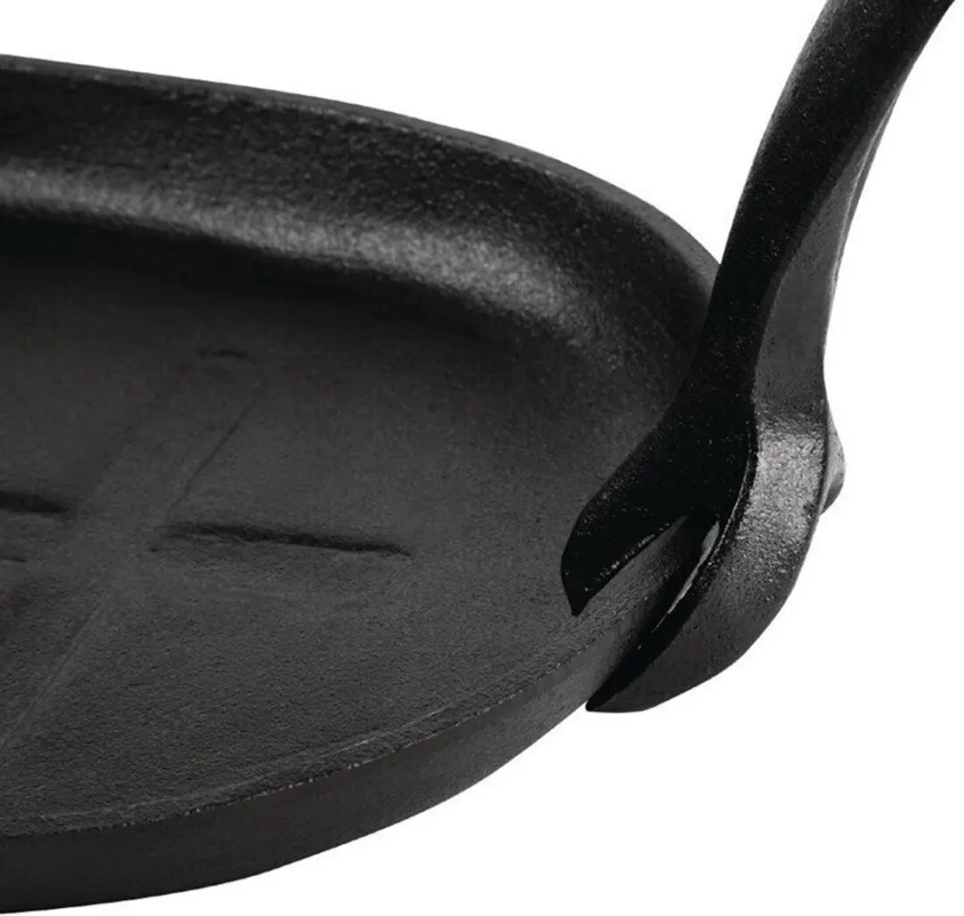 Olympia Gietijzeren Pan Ovaal GJ557 28cm - Zwart - afbeelding 6 van 6