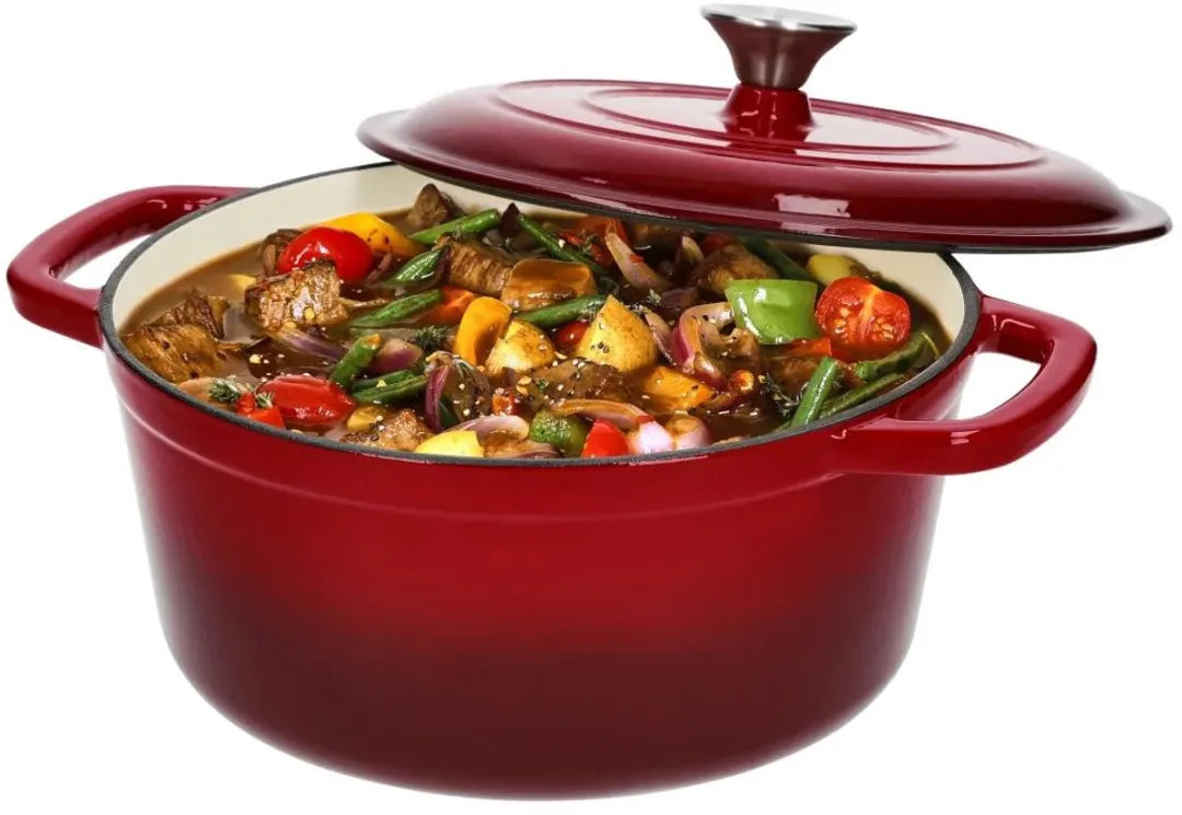 Silvercrest Gietijzeren Pan 26cm - Rood - 2 Stuks