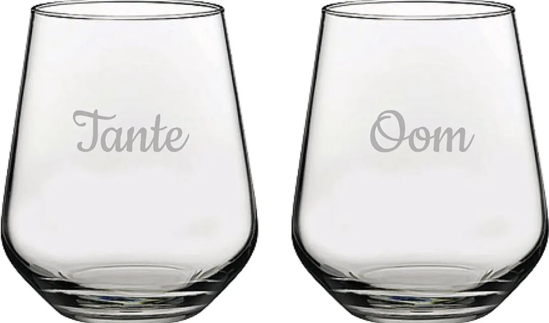 Pasabahce Gegraveerd Drinkglas Tante & Oom 42,5cl