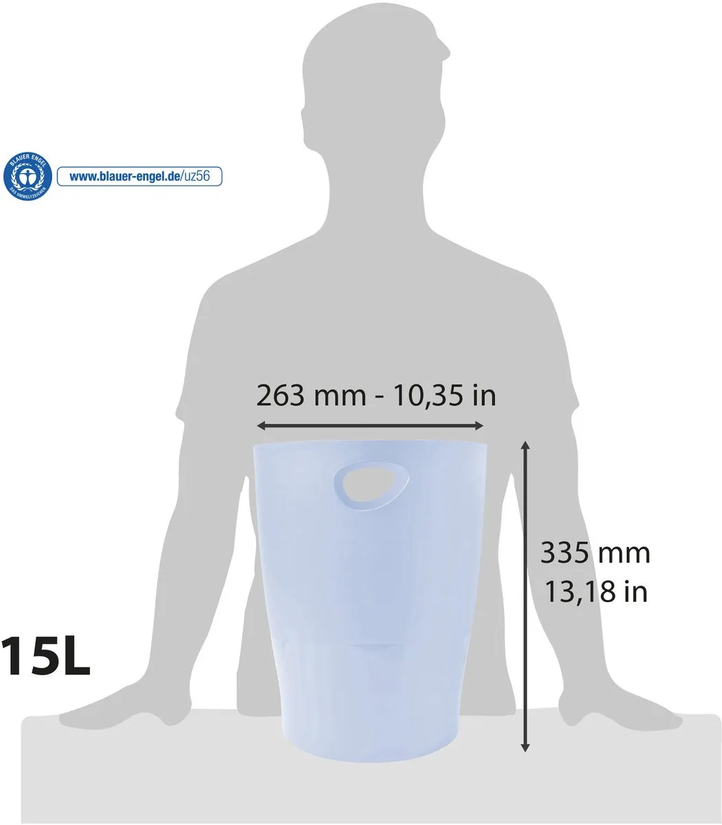 Exacompta Papiermand 8x - 15L - Pastelblauw