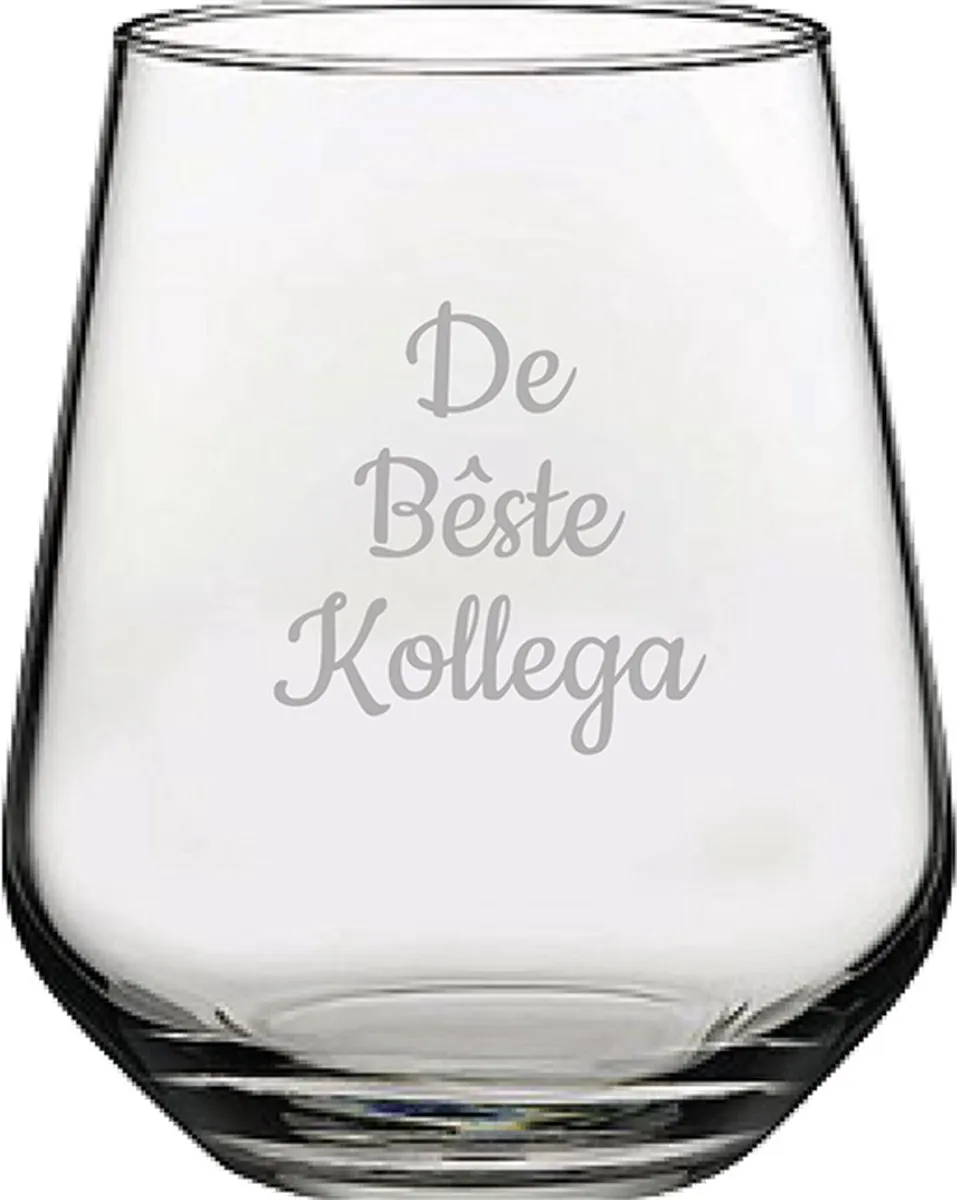 Pasabahce Gegraveerd Drinkglas "De Bêste Kollega" 42,5cl
