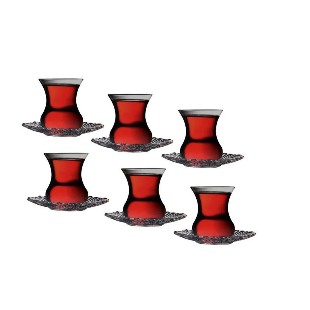 Pasabahce Aurora Thee Set - 12-delig Transparant