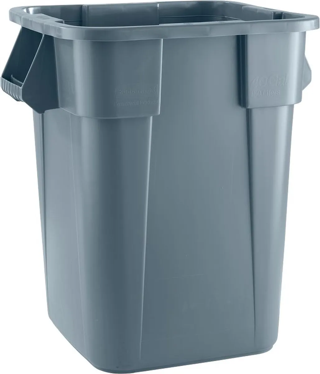 Rubbermaid Vierkante Brute VB 003536 Afvalbak 106L - Donkergrijs - afbeelding 6 van 6