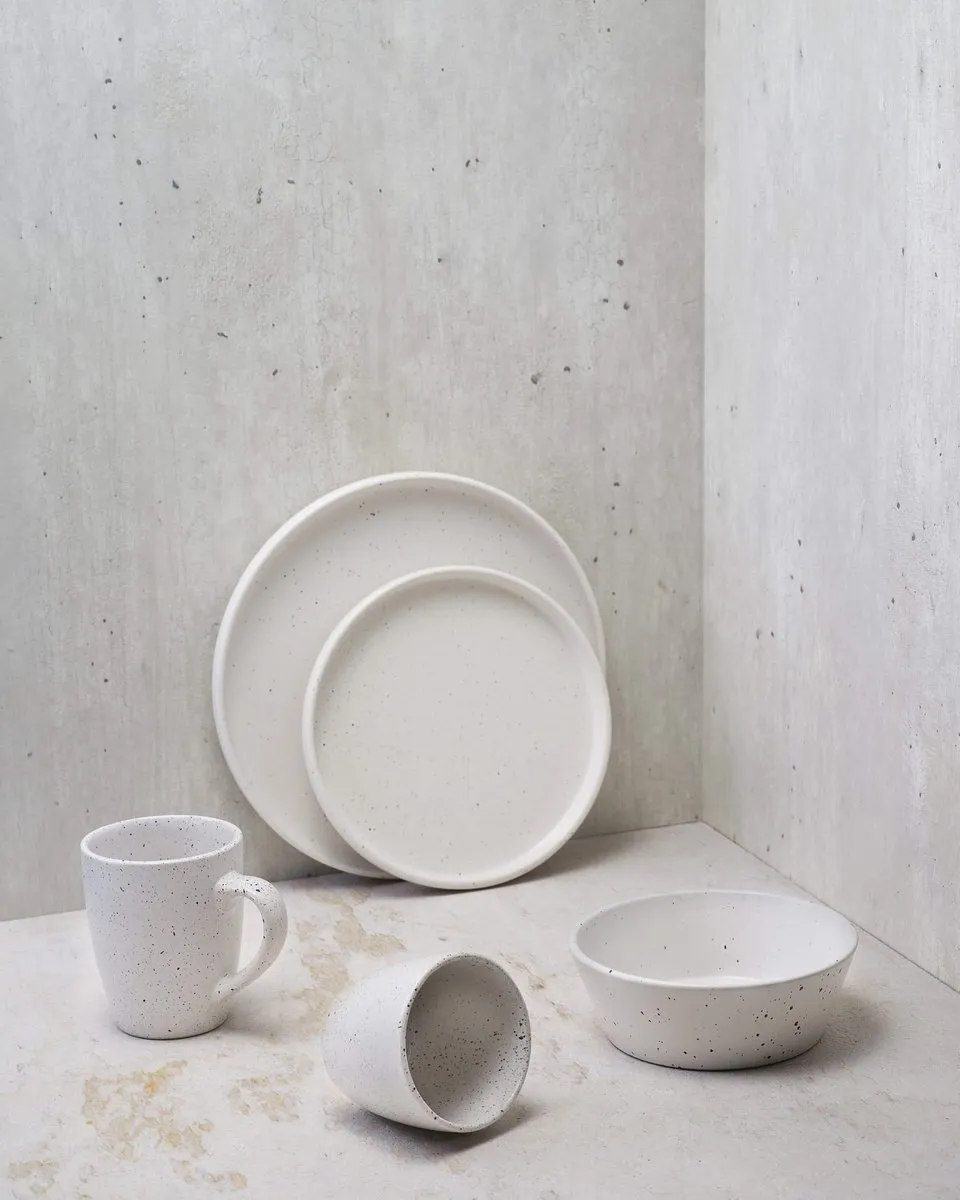 Cosy&Trendy Punto Beker 24cl - Wit - 6 Stuks