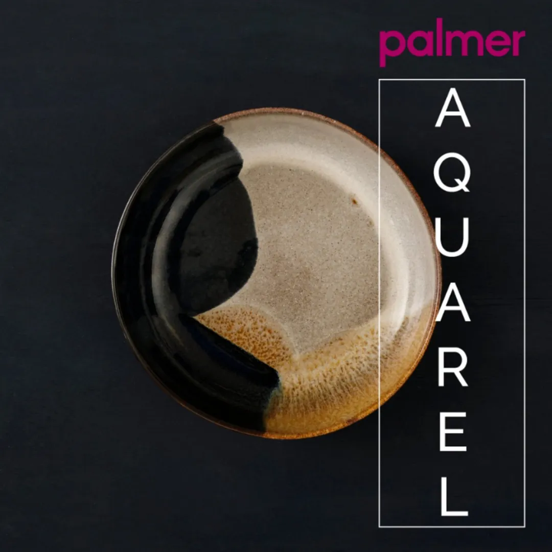 Palmer Aquarel Pastabord 2 Stuks ø 22cm - Beige/Blauw