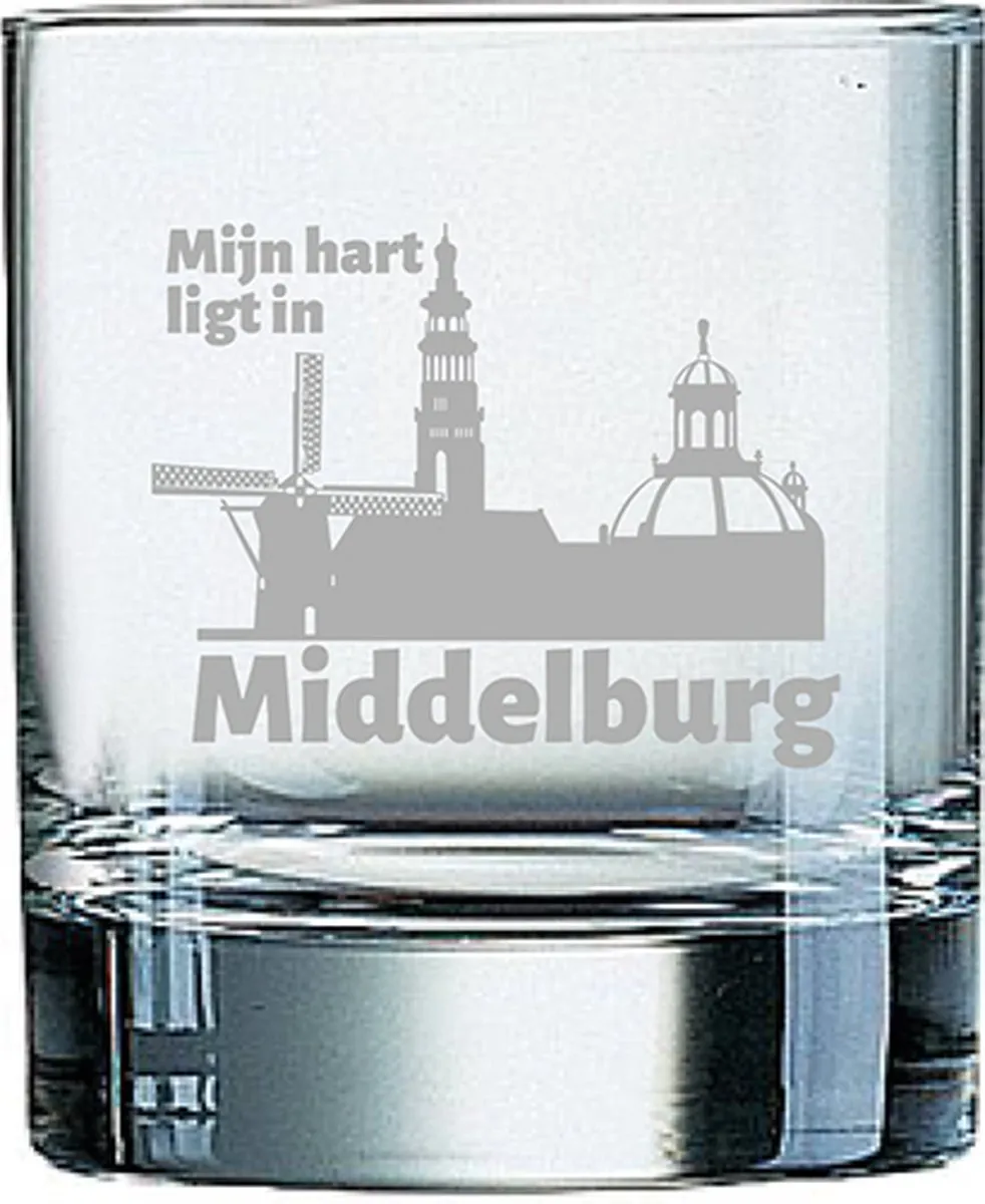 Arcoroc Middelburg Gegraveerd Whiskeyglas 20cl