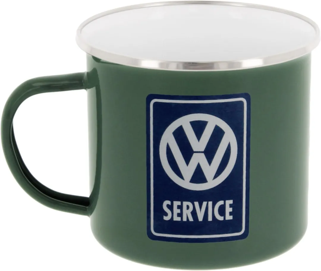 Volkswagen Service Emaille Drinkbeker 333ml - Grijs