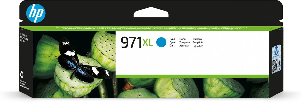 HP 971XL Inktcartridge Cyaan - 6600 Pagina's
