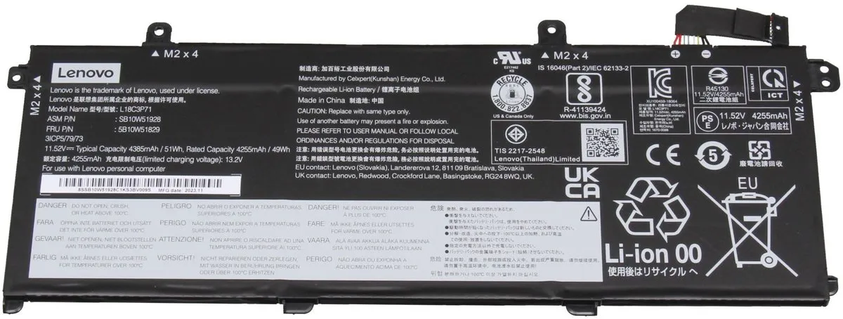 Lenovo L18C3P72 Accu 51Wh