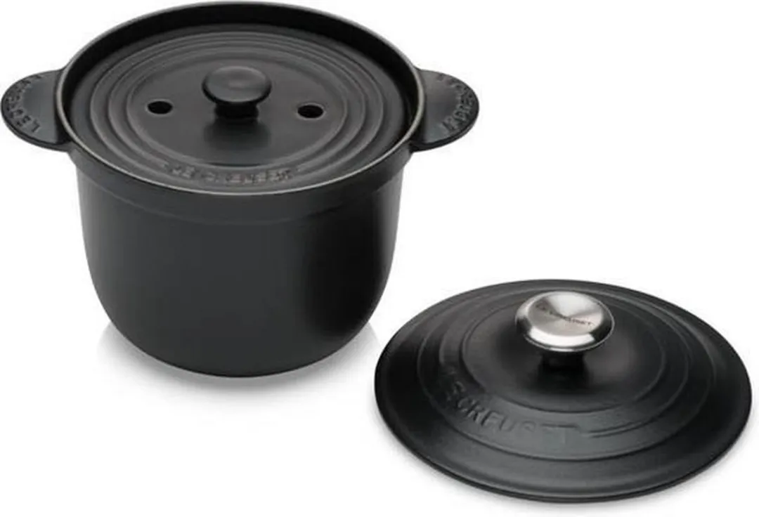 Le Creuset Rijstkoker Every Tradition Mat Zwart 2L