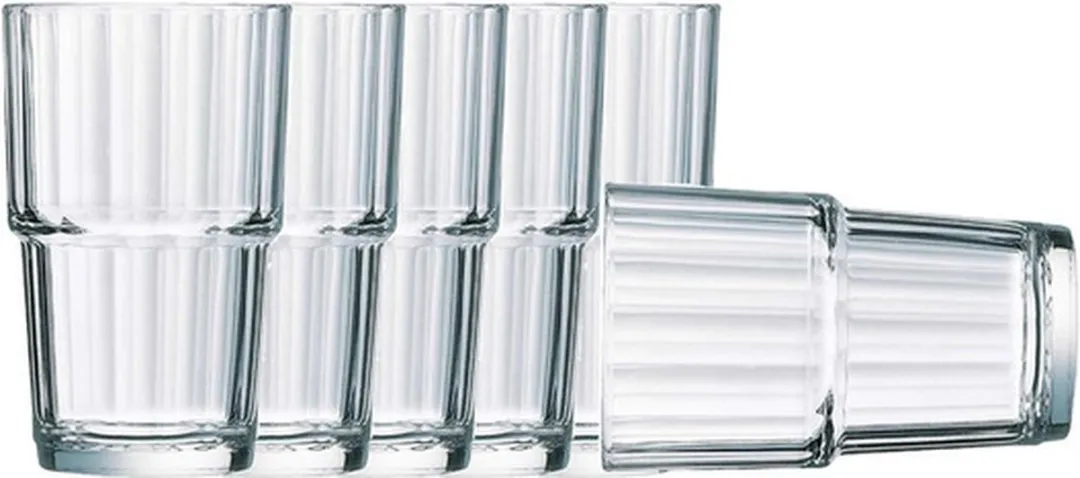 Arcoroc Norvege Longdrinkglazen 270ml - 6 Stuks - Transparant