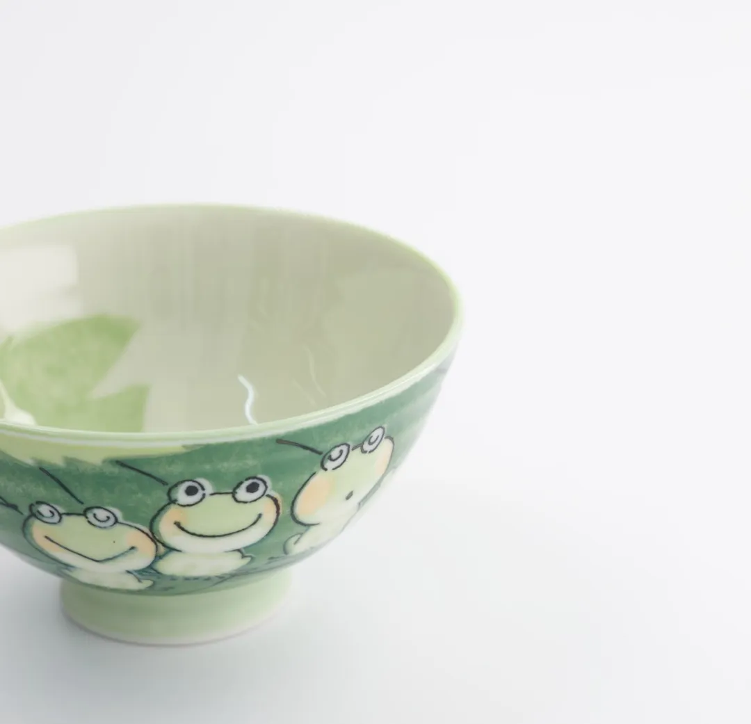 Tokyo Design Studio Kom met Kikker - 300ml - Groen/Wit