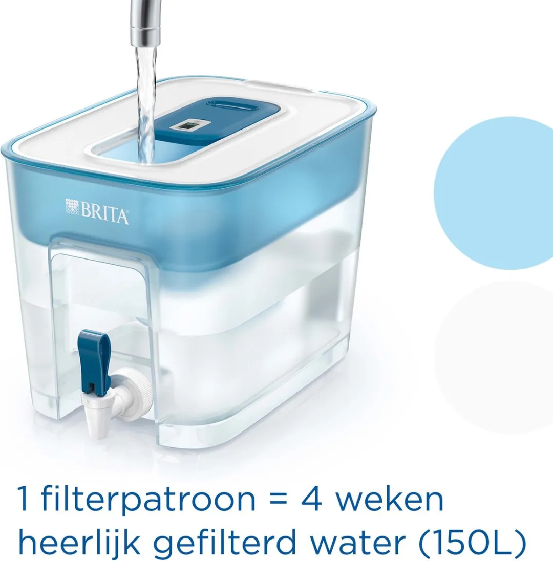 BRITA Flow Waterfiltersysteem 8,2L - MAXTRA PRO Filter - Blauw