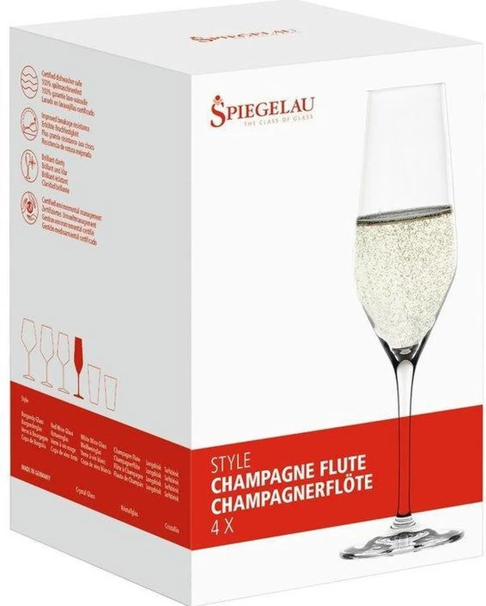 Spiegelau Style Fluitglas 240ml - 4 Stuks