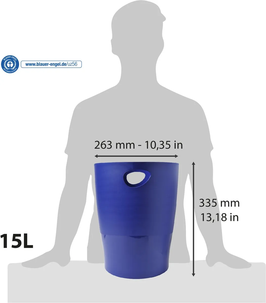 Exacompta 8x Papiermand ECOBIN 453104D - Nacht Blauw