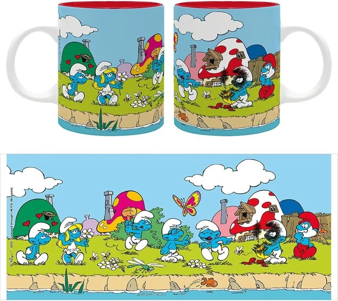 De Smurfen Smurfenmok 320ml - Wit Blauw - afbeelding 2 van 6