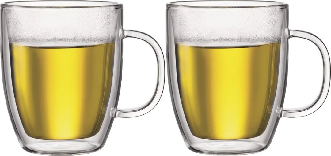 Bodum Dubbelwandige Glazen Met Oor Bistro 450 ml - 2 Stuks