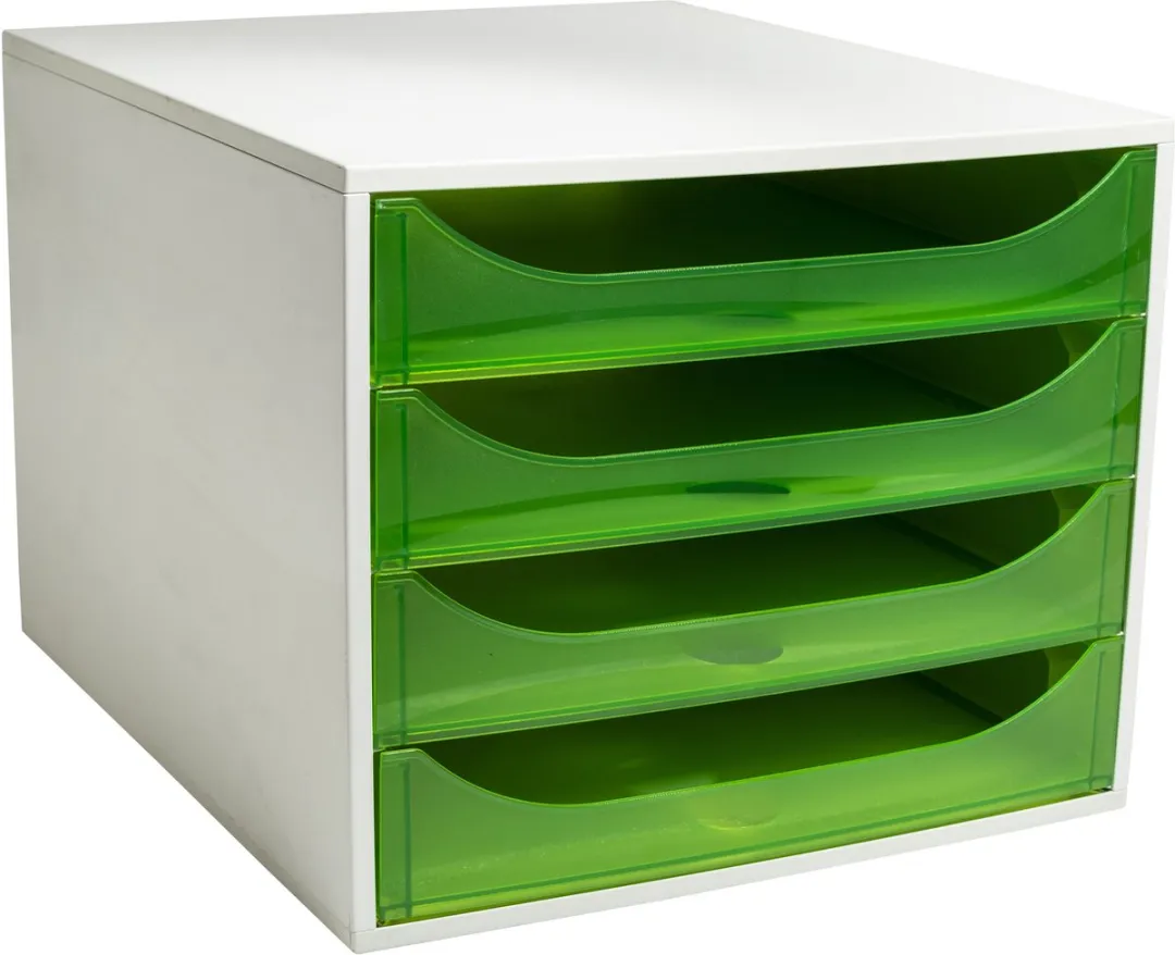 Exacompta ECOBOX Ladenblok 4 Laden - 32 Stuks - Appelgroen - afbeelding 4 van 4