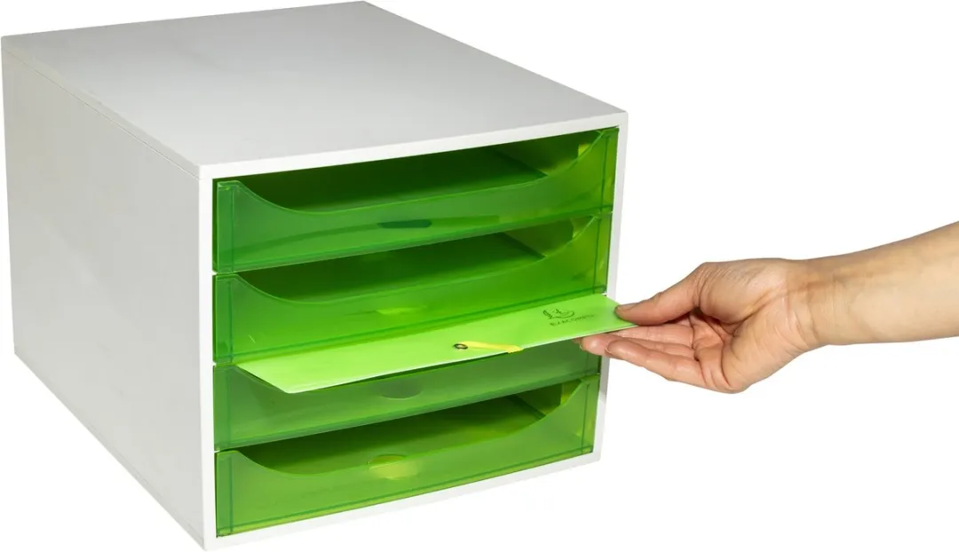 Exacompta ECOBOX Ladenblok 4 Laden - 32 Stuks - Appelgroen - afbeelding 3 van 4