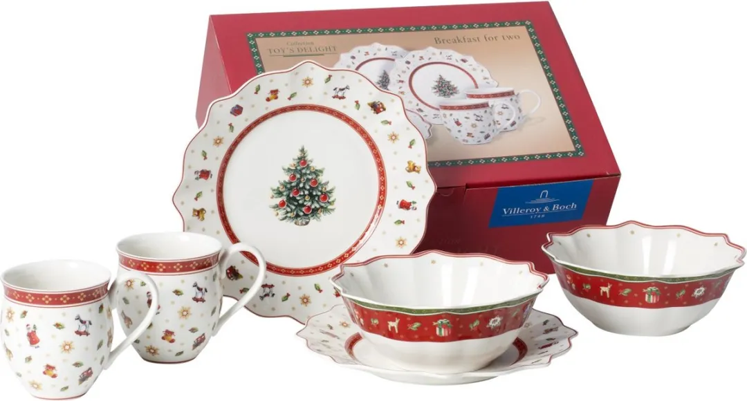 Villeroy & Boch Toy's Delight Ontbijtset voor 2 - 6 delig - Wit