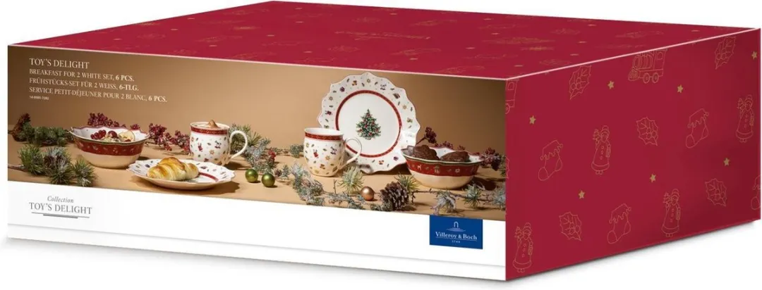 Villeroy & Boch Toy's Delight Ontbijtset voor 2 - 6 delig - Wit