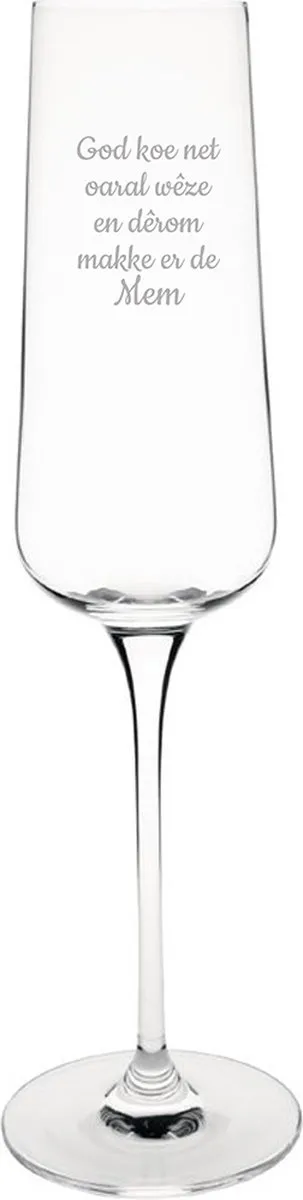 Olympia Champagneglas 'God koe net oaral wêze' 27cl